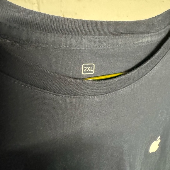 Apple t-shirt navy blue short sleeve size 2XL - Picture 2 of 3